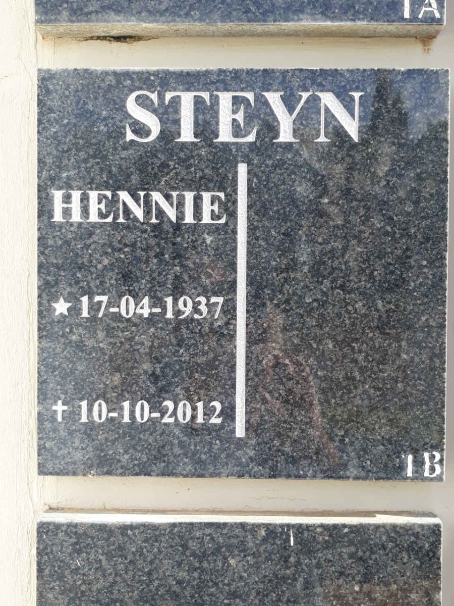 STEYN Hennie 1937-2012