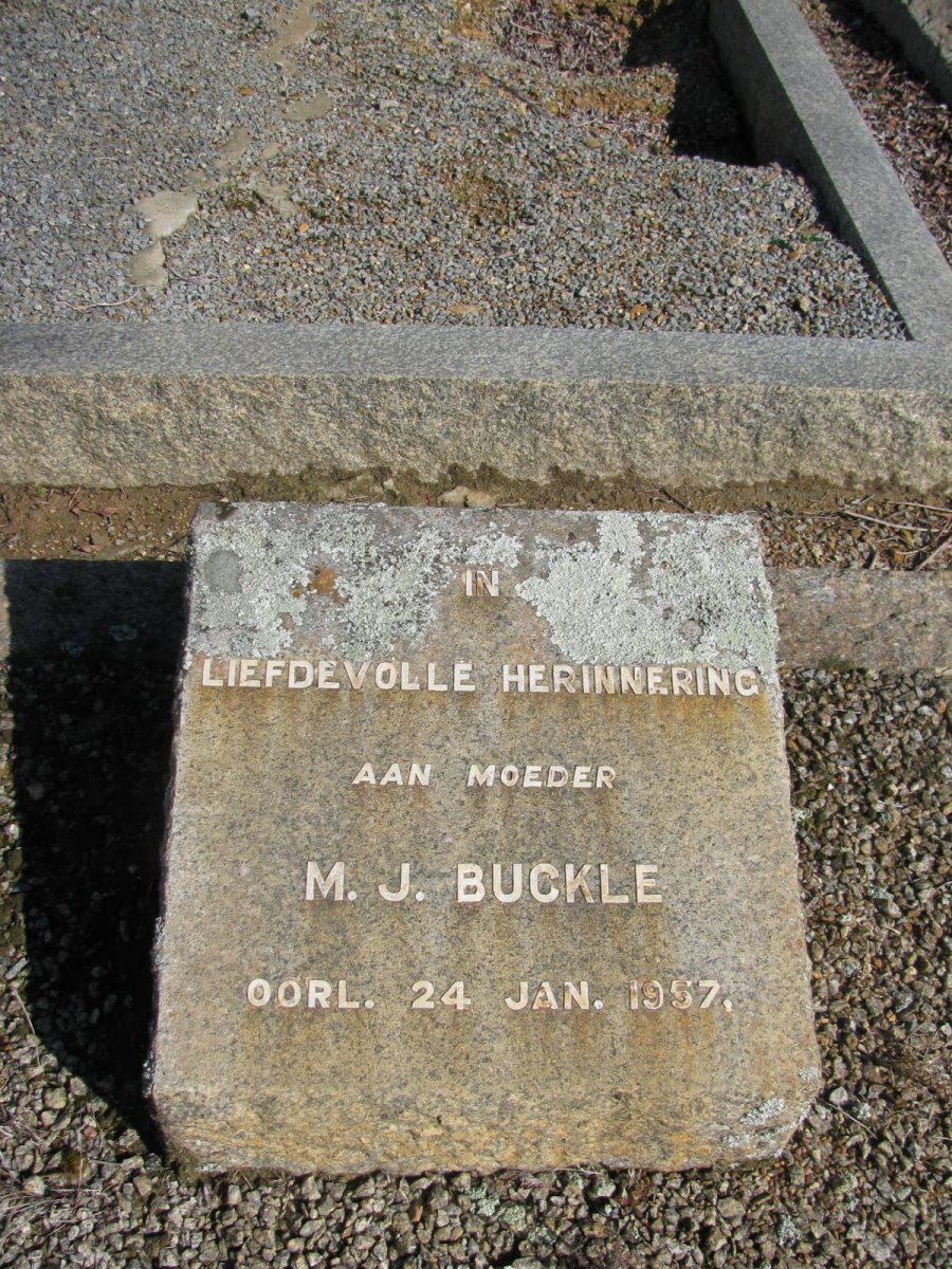 BUCKLE M.J. -1957
