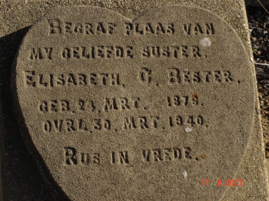 BESTER Elizabeth C. 187?-1940