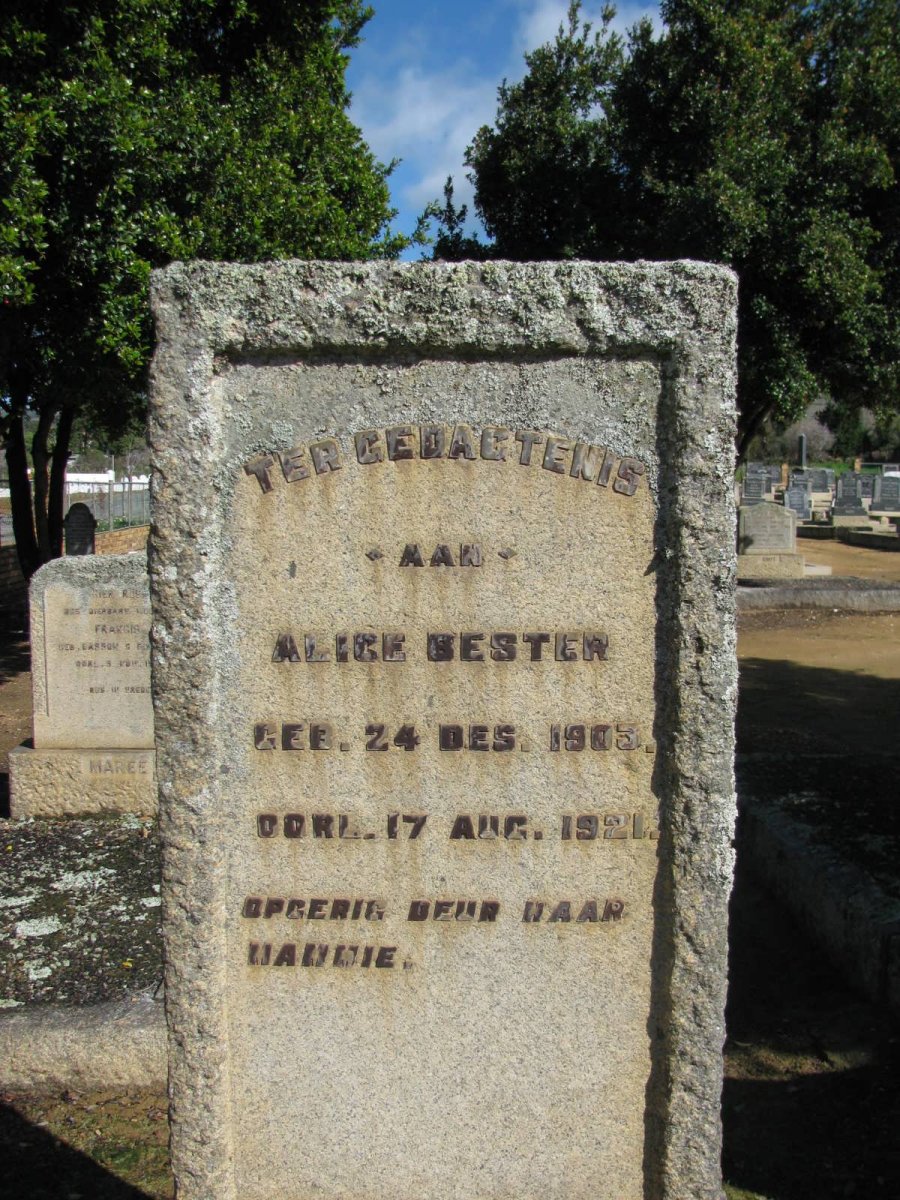 BESTER Alice 1903-1921