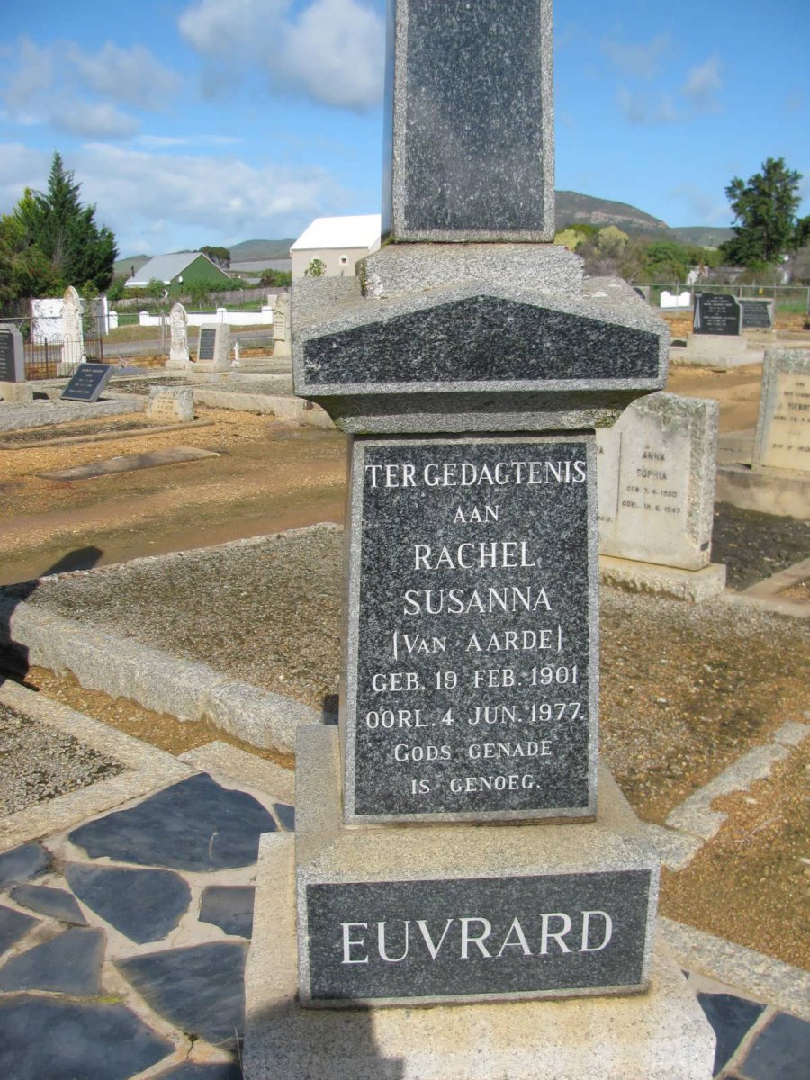 EUVRARD Rachel Susanna nee VAN AARDE 1901-1977
