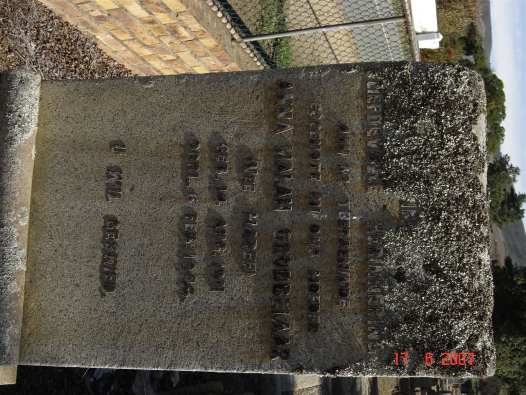 GROBBELAAR Anna Malan nee MAREE 1911-1946