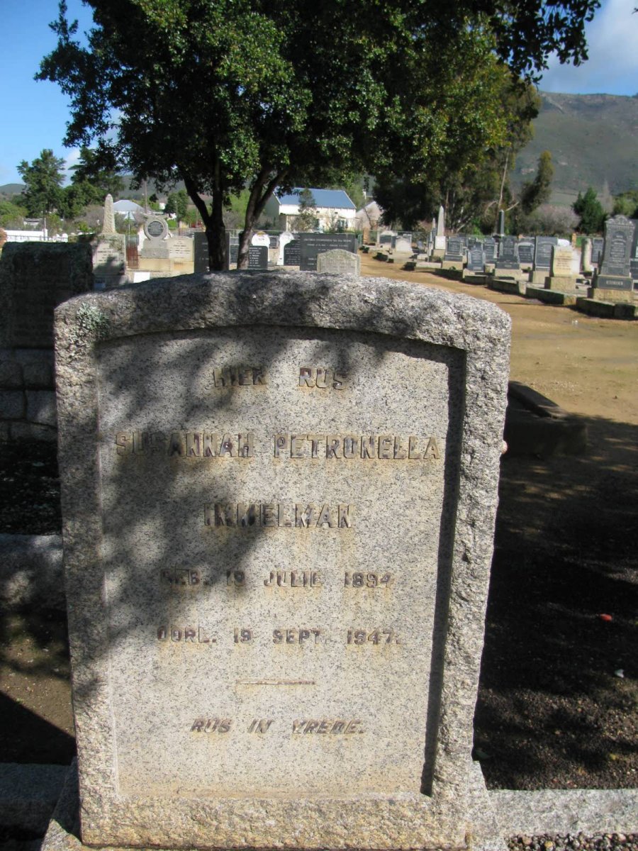 IMMELMAN Susannah Petronella 1894-1947