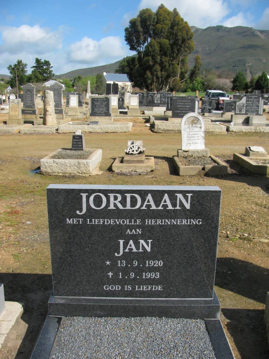 JORDAAN Jan 1920-1993