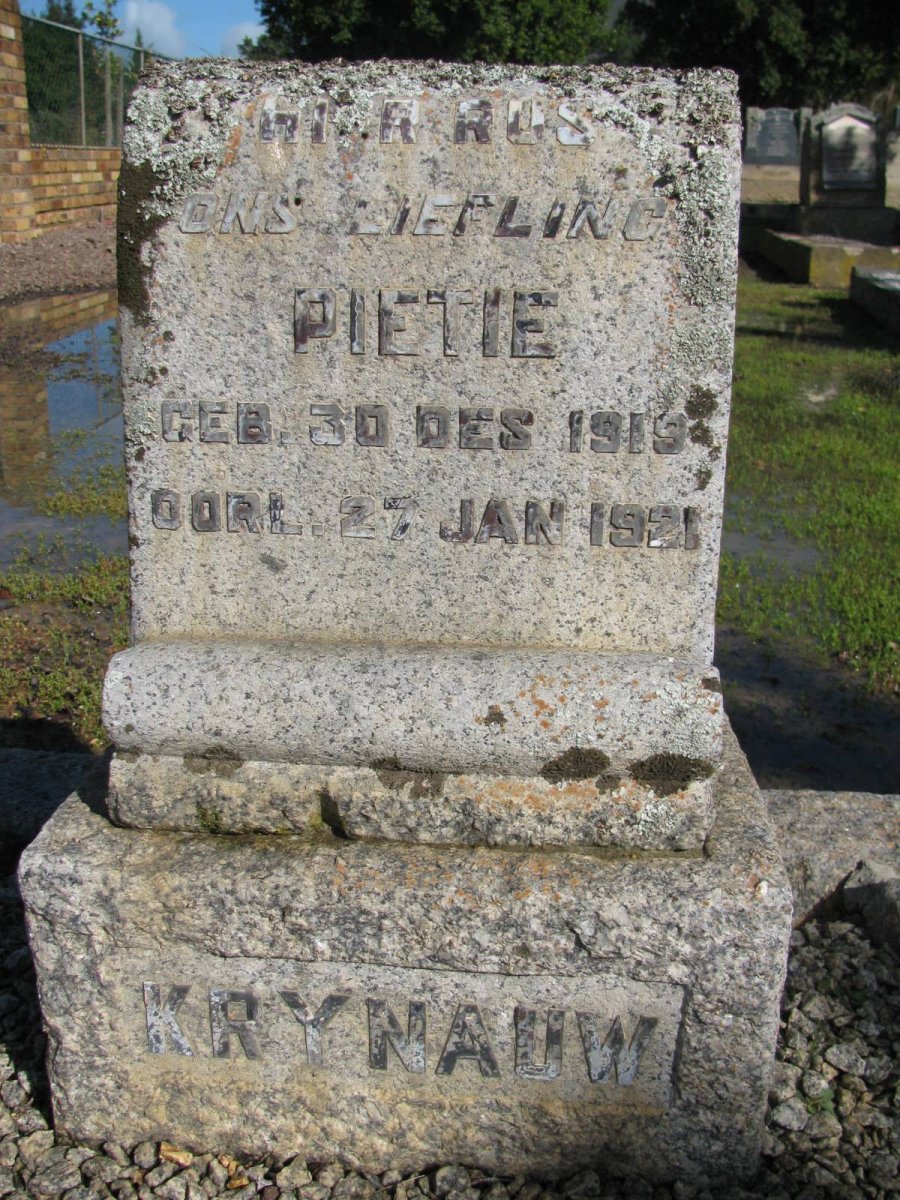 KRYNAUW Pietie 1919-1921
