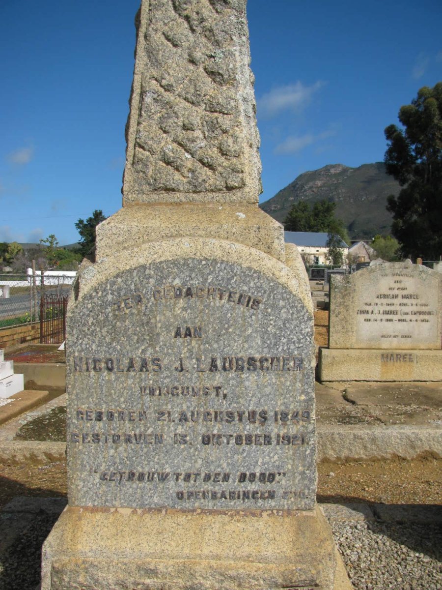 LAUBSCHER Nicolaas J. 1849-1921