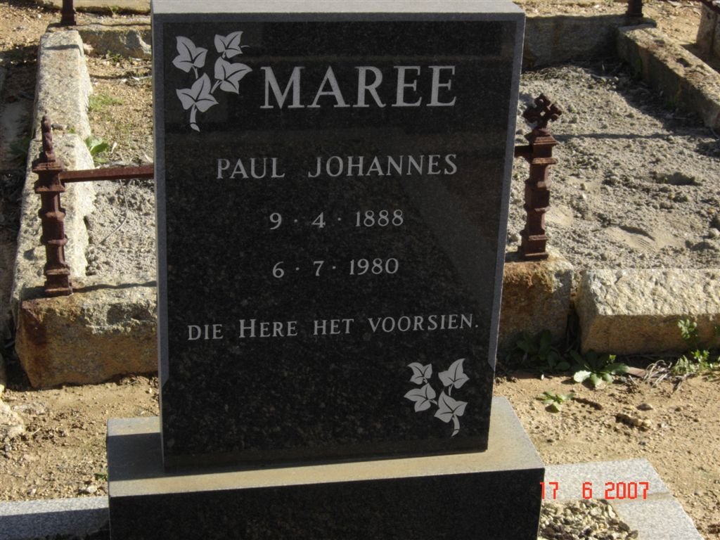 MAREE Paul Johannes 1888-1980