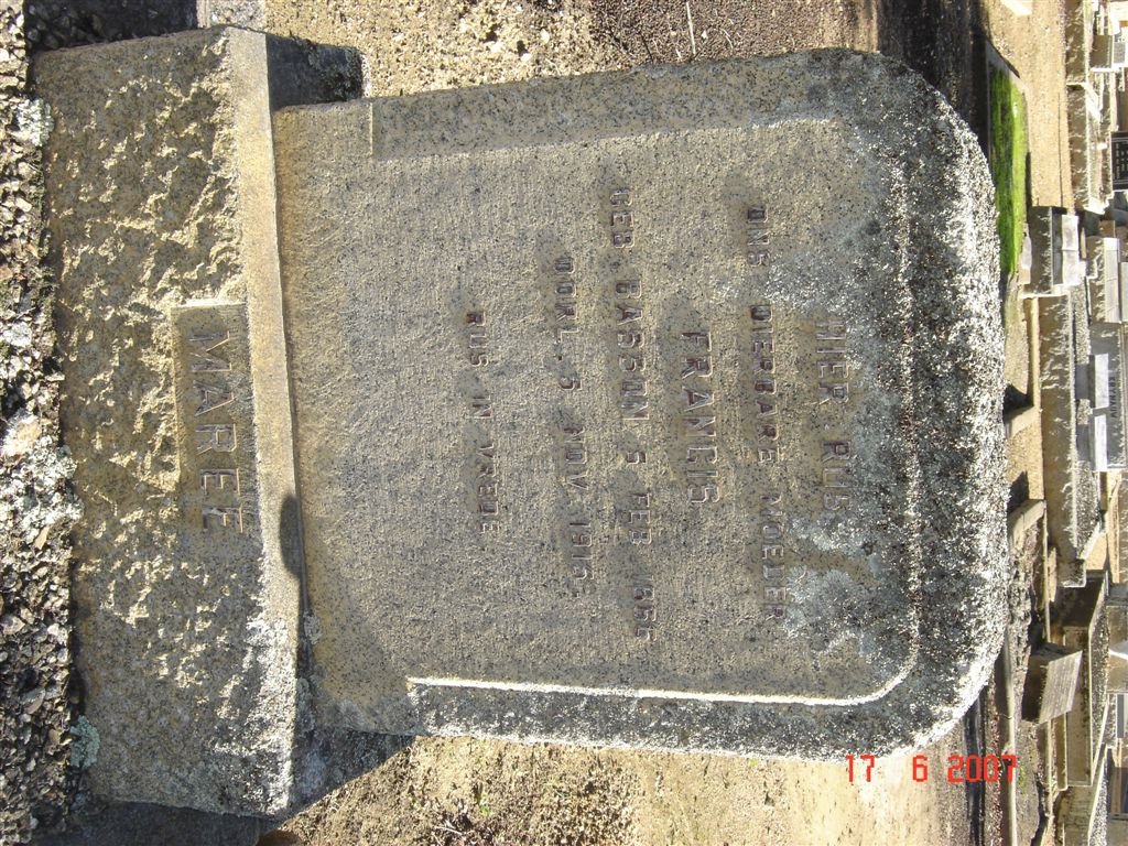 MAREE Francis nee BASSON 18?6-1915