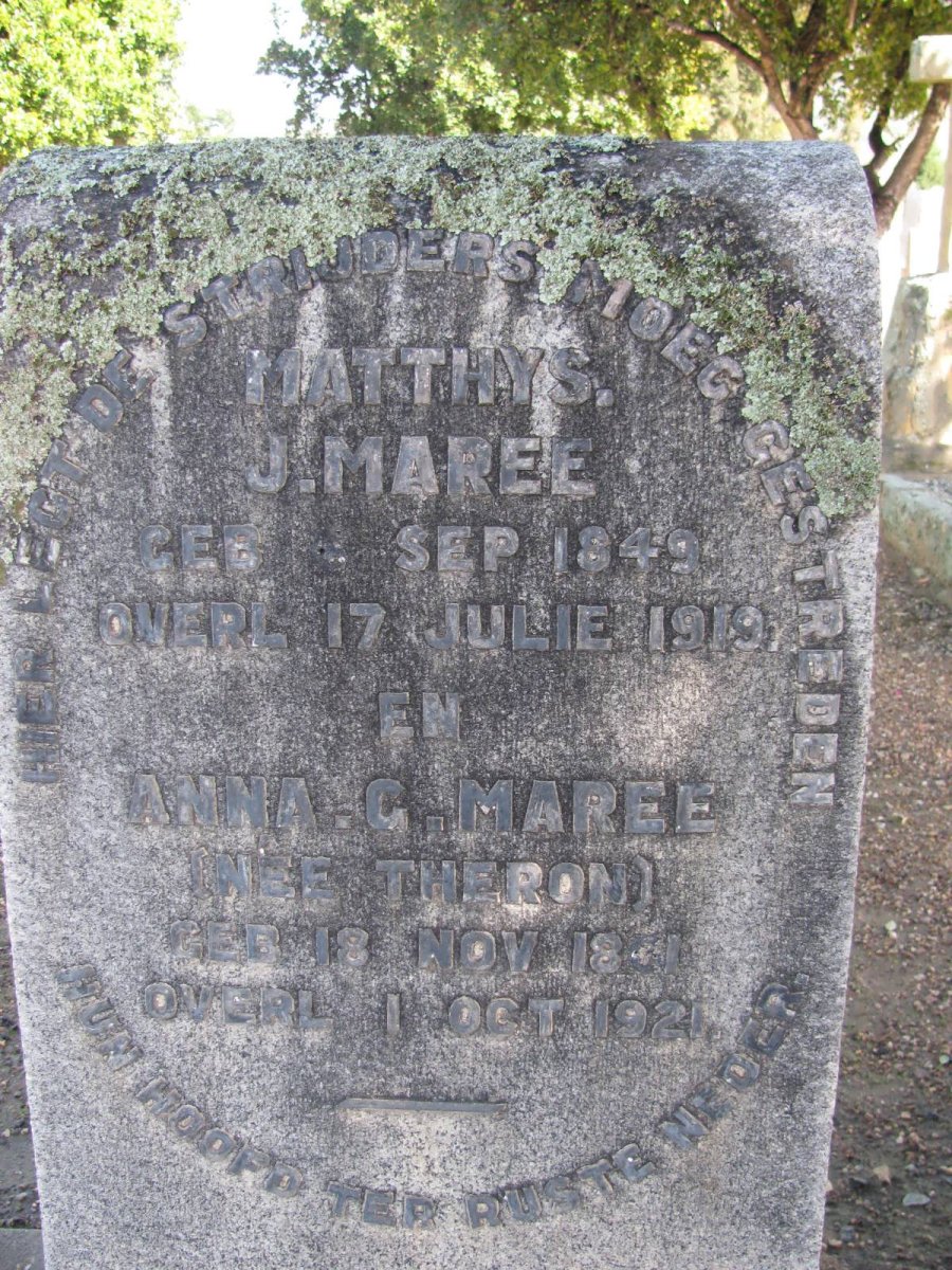 MAREE :: THERON :: VAN DER SPUY