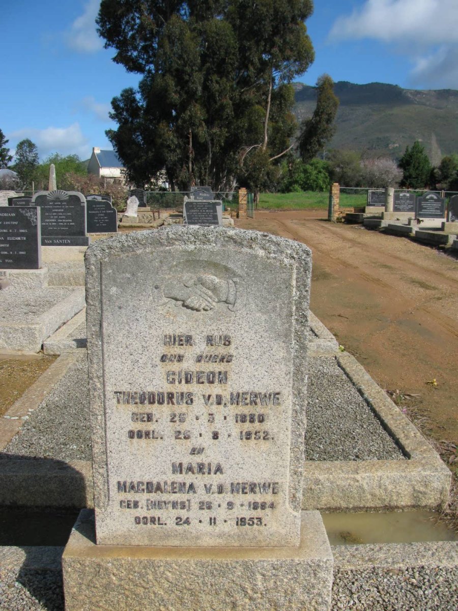 MERWE Gideon Theodorus, v.d. 1880-1952 &amp; Maria Magdalena HEYNS 1884-1953