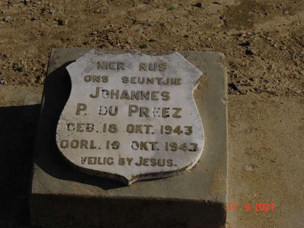 PREEZ Johannes P., du 1943-1943
