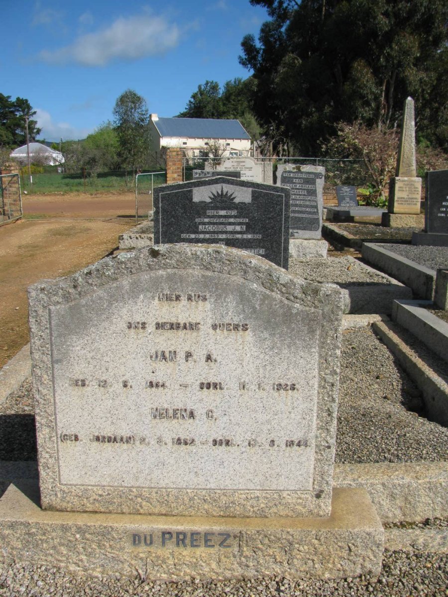 PREEZ Jan P.A., du 1864-1926 &amp; Helena C. 1862-1944