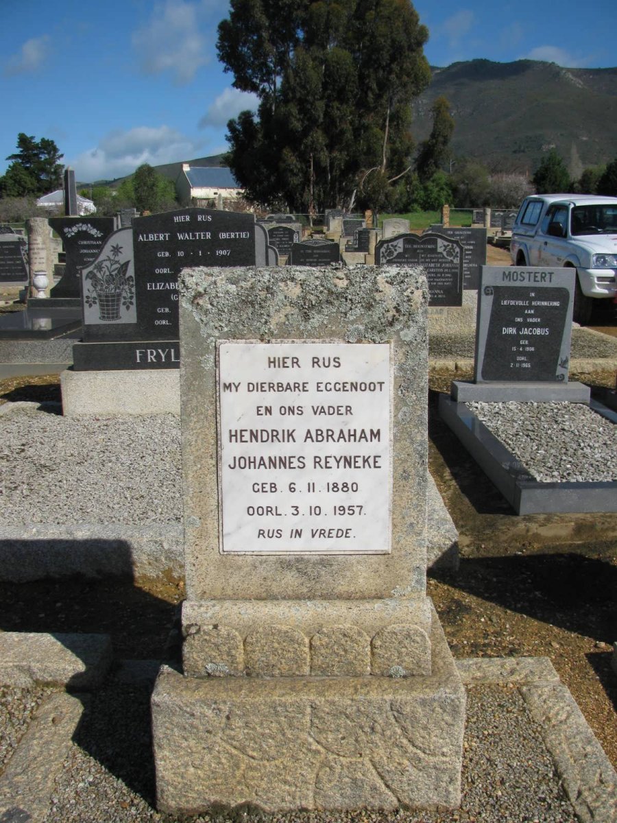 REYNEKE Hendrik Abraham Johannes 1880-1957