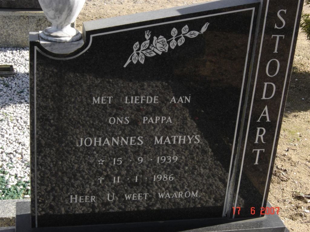 STODART Johannes Mathys 1939-1986