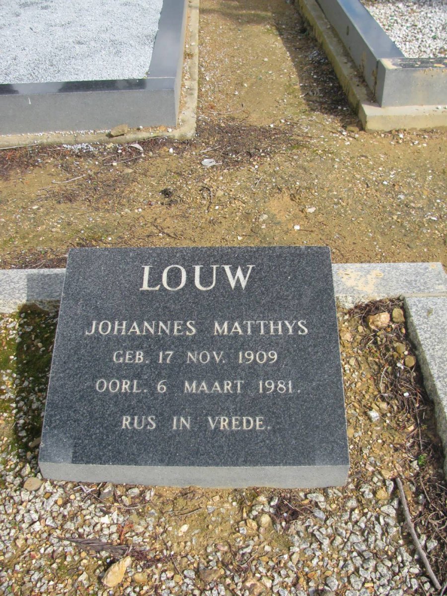 SMIT Willem Andries 1891-1979 :: LOUW Johannes Matthys 1909-1981