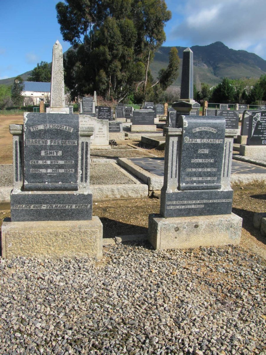 SMIT Barend Frederik 1859-1934 &amp; Maria Elizabeth KRIGE 1875-1951