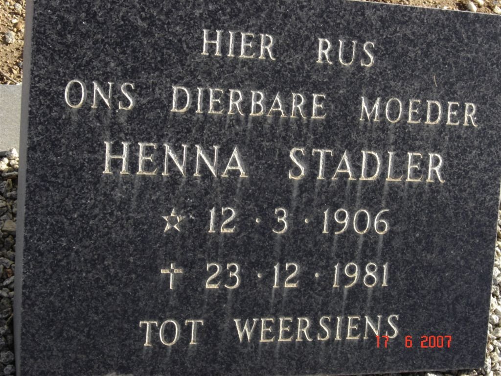 STADLER Henna 1906-1981