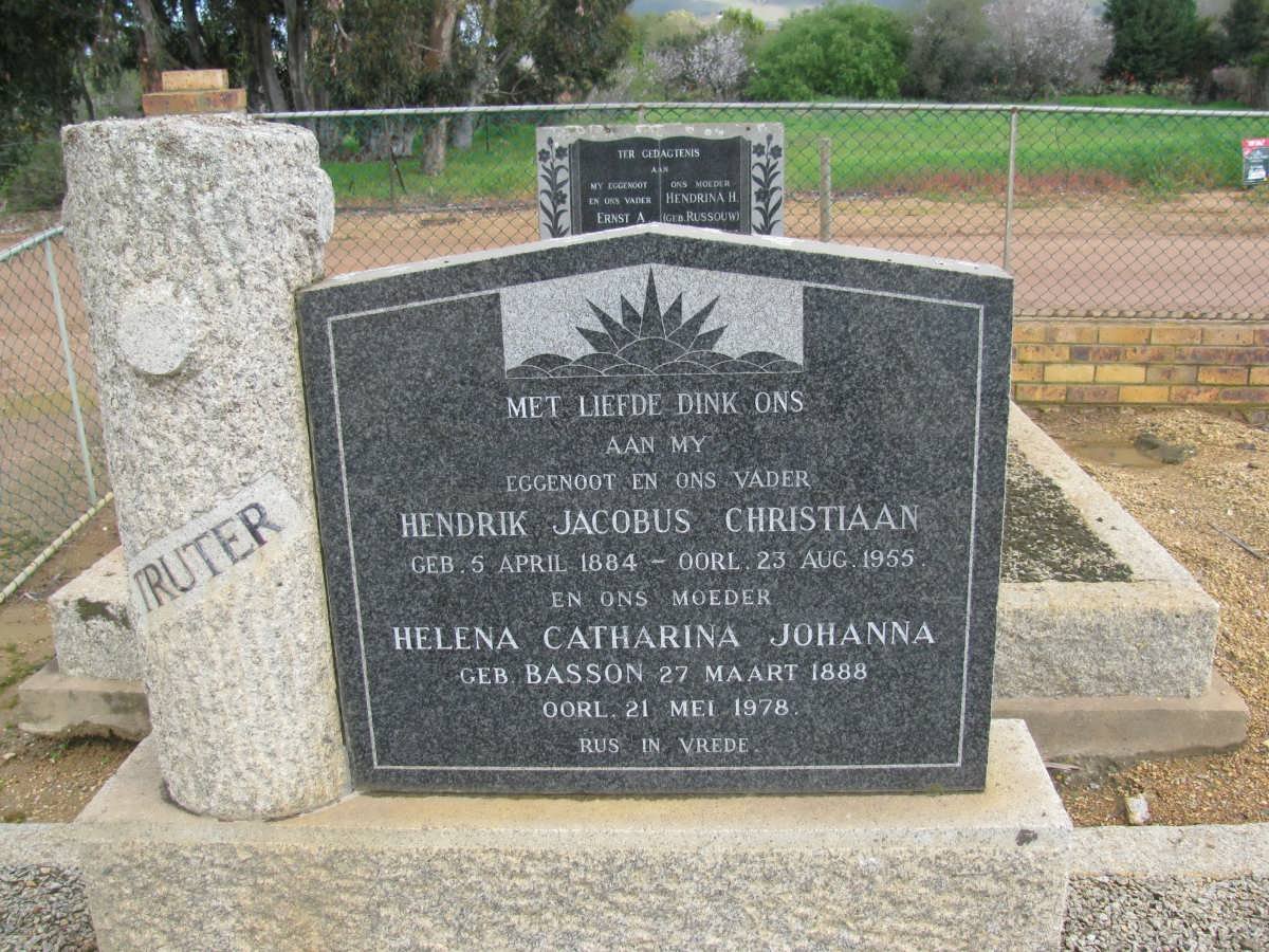 TRUTER Hendrik Jacobus Christiaan 1884-1955 &amp; Helena Catharina Johanna BASSON 1888-1978