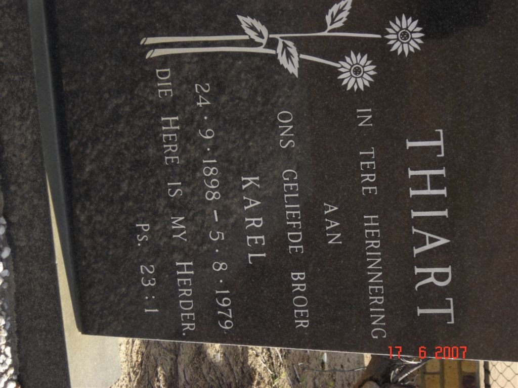 THIART Karel 1898-1979