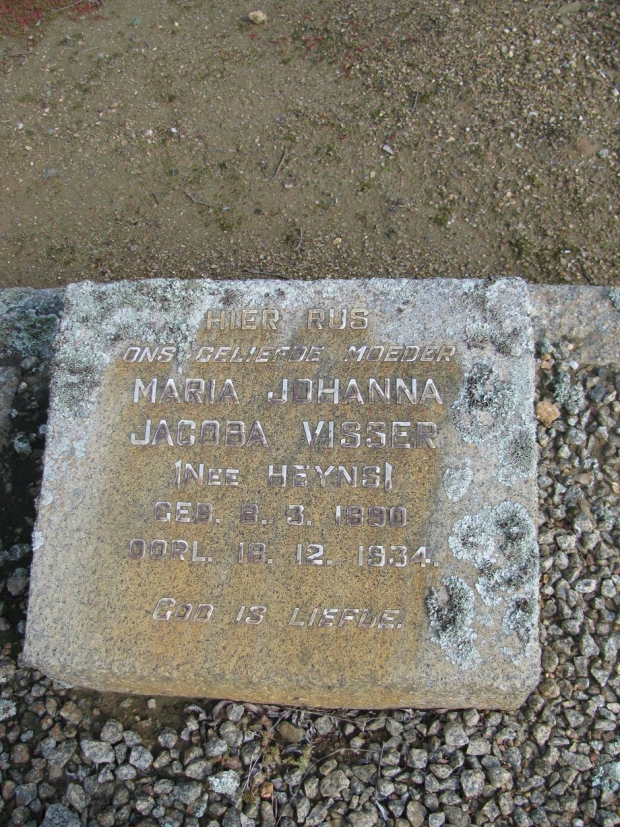 VISSER Maria Johanna Jacoba nee HEYNS 1890-1934