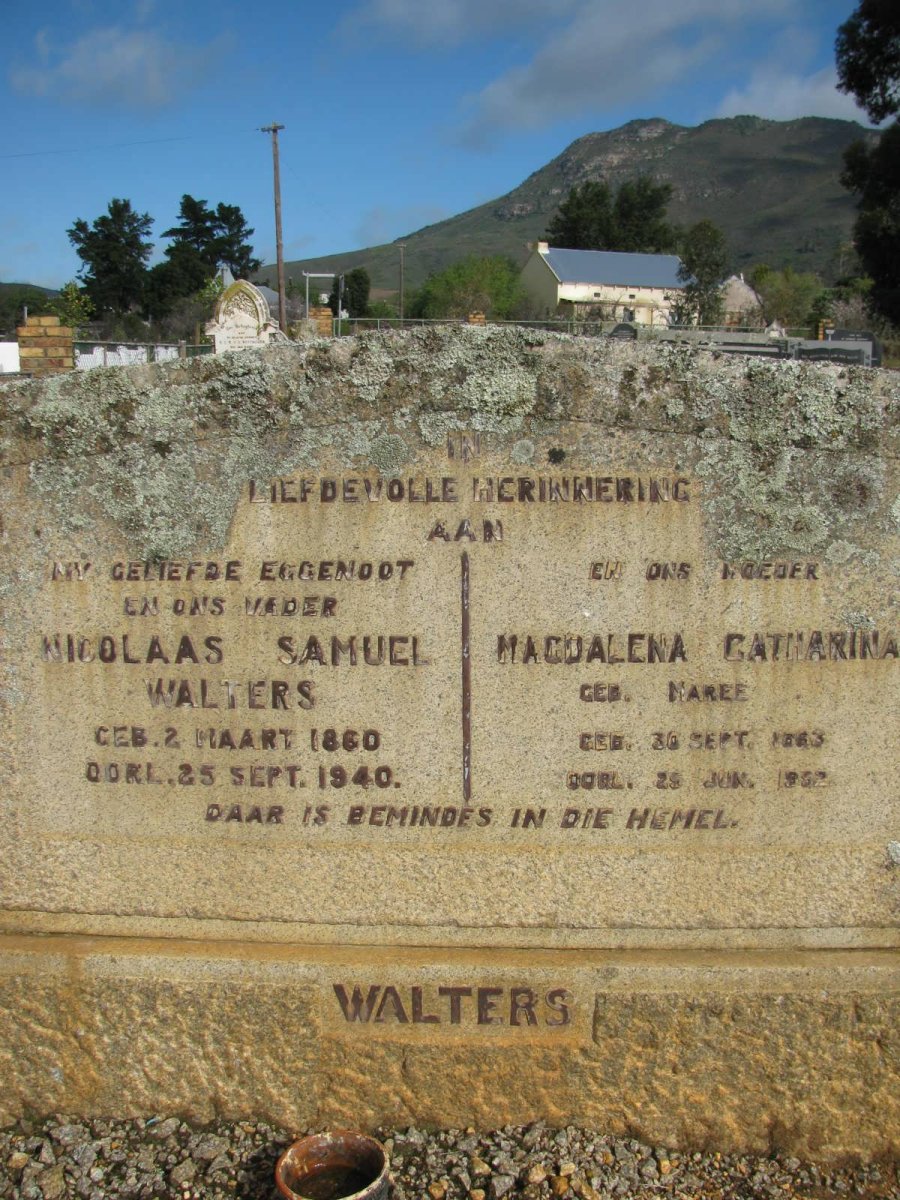 WALTERS Nicolaas Samuel 1860-1940 &amp; Magdalena Catharina MAREE 1833-1952