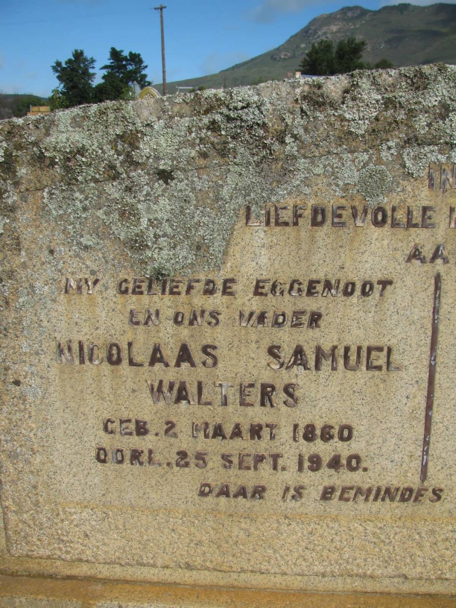WALTERS Nicolaas Samuel 1860-1940