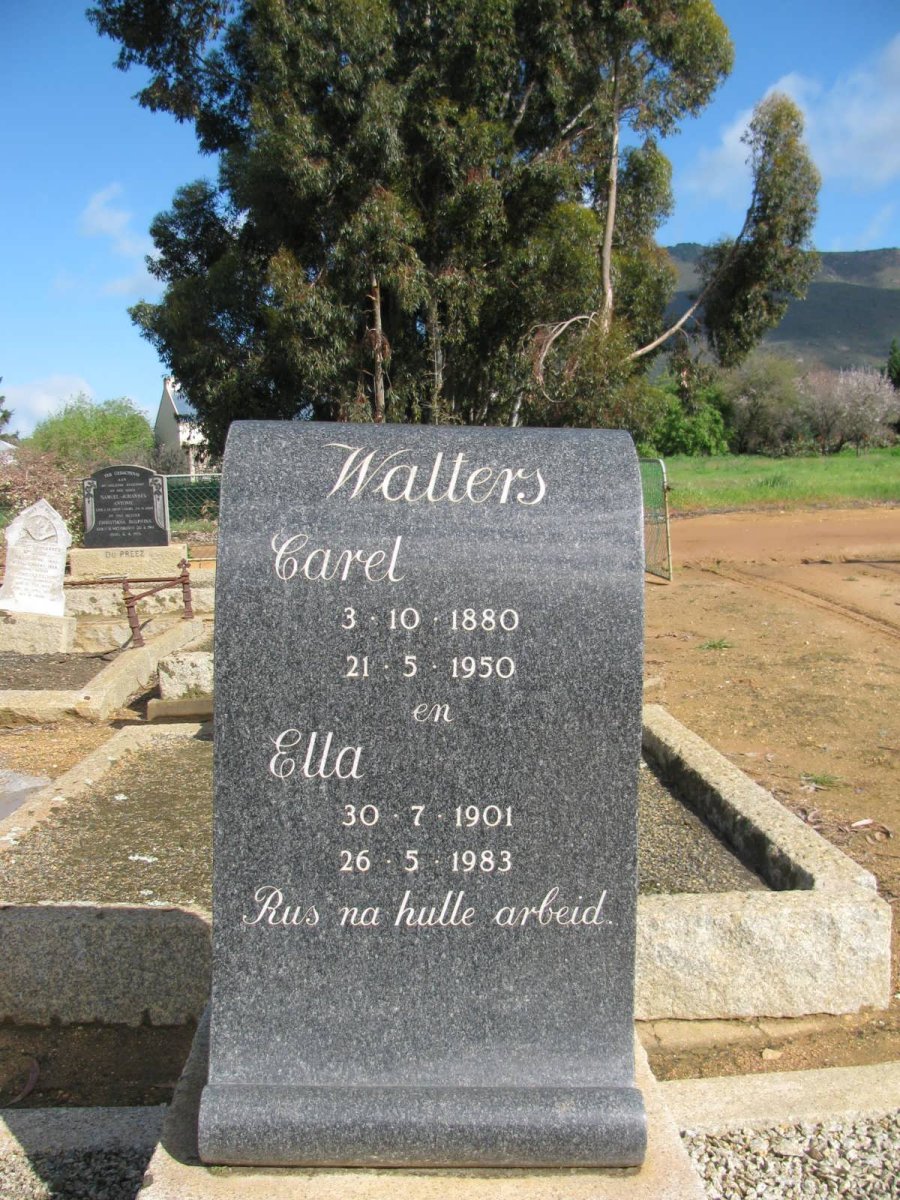 WALTERS Carel 1880-1950 &amp; Ella 1901-1983