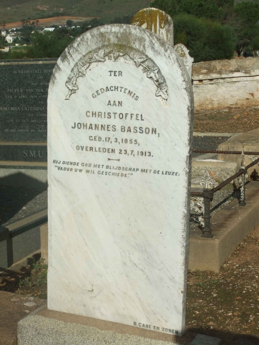 BASSON Christoffel Johannes 1855-1913