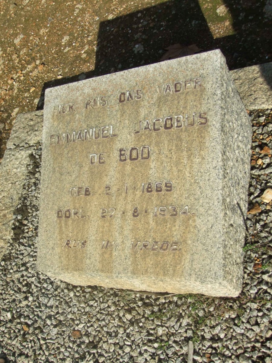 BOO Emmanuel Jacobus, de 1869-1934