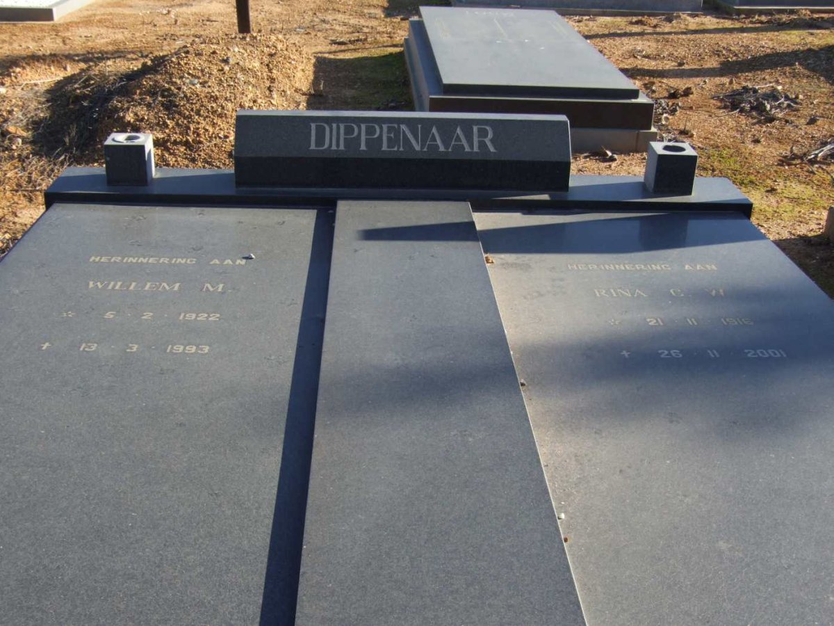 DIPPENAAR Willem M. 1922-1993 &amp; Rina C.W. 1916-2001