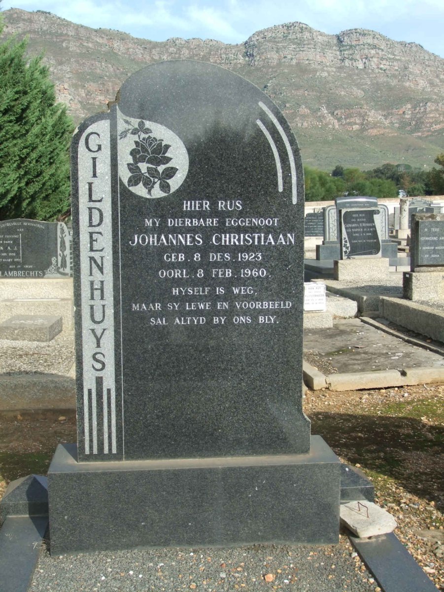 GILDENHUYS Johannes Christiaan 1923-1960