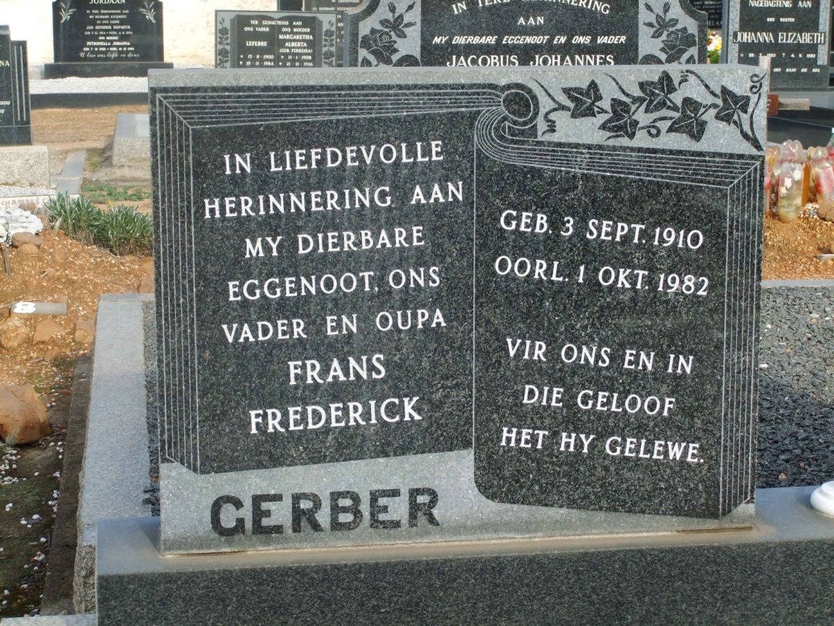 GERBER Frans Frederick 1910-1982