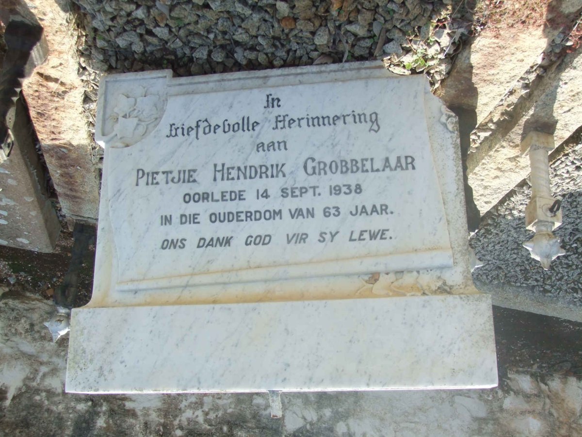 GROBBELAAR Pietjie Hendrik -1938