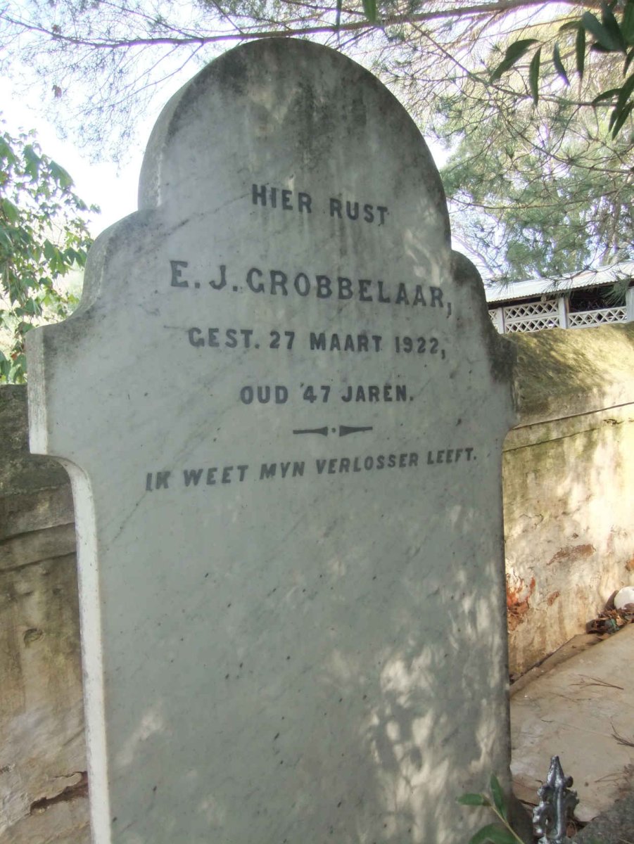 GROBBELAAR  E.J. -1922
