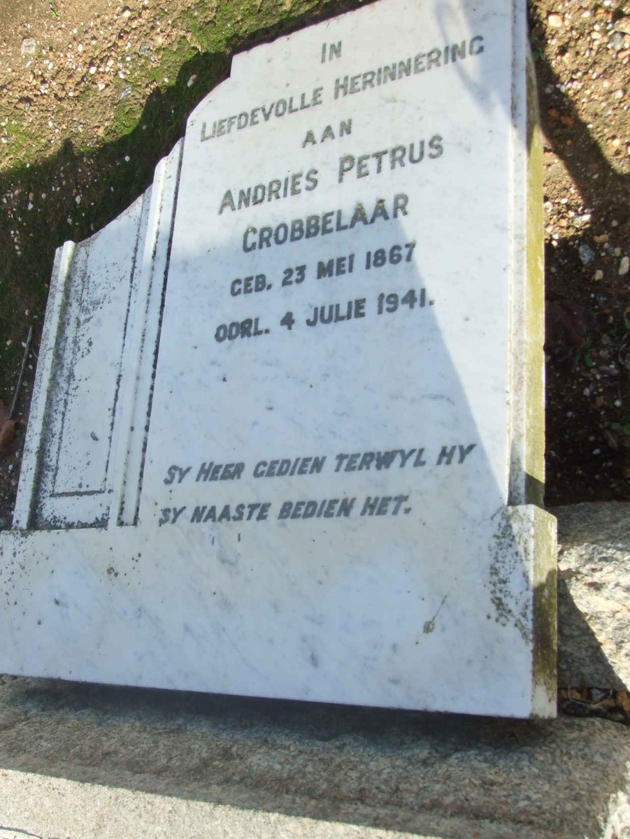 GROBBELAAR Andries Petrus 1867-1941