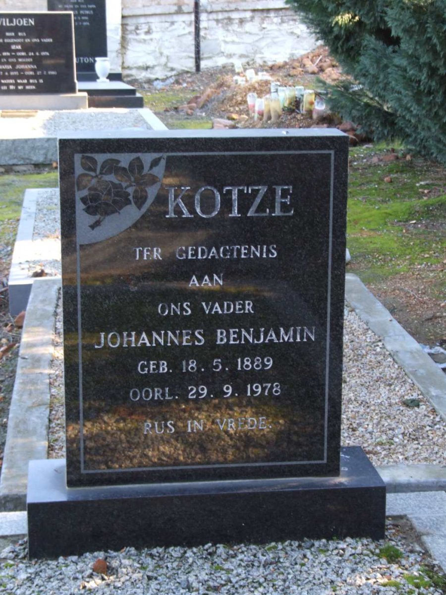 KOTZE Johannes Benjamin 1889-1978