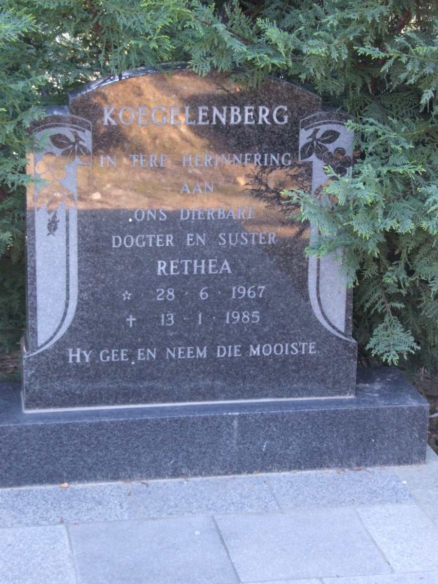 KOEGELENBERG Rethea 1967-1985