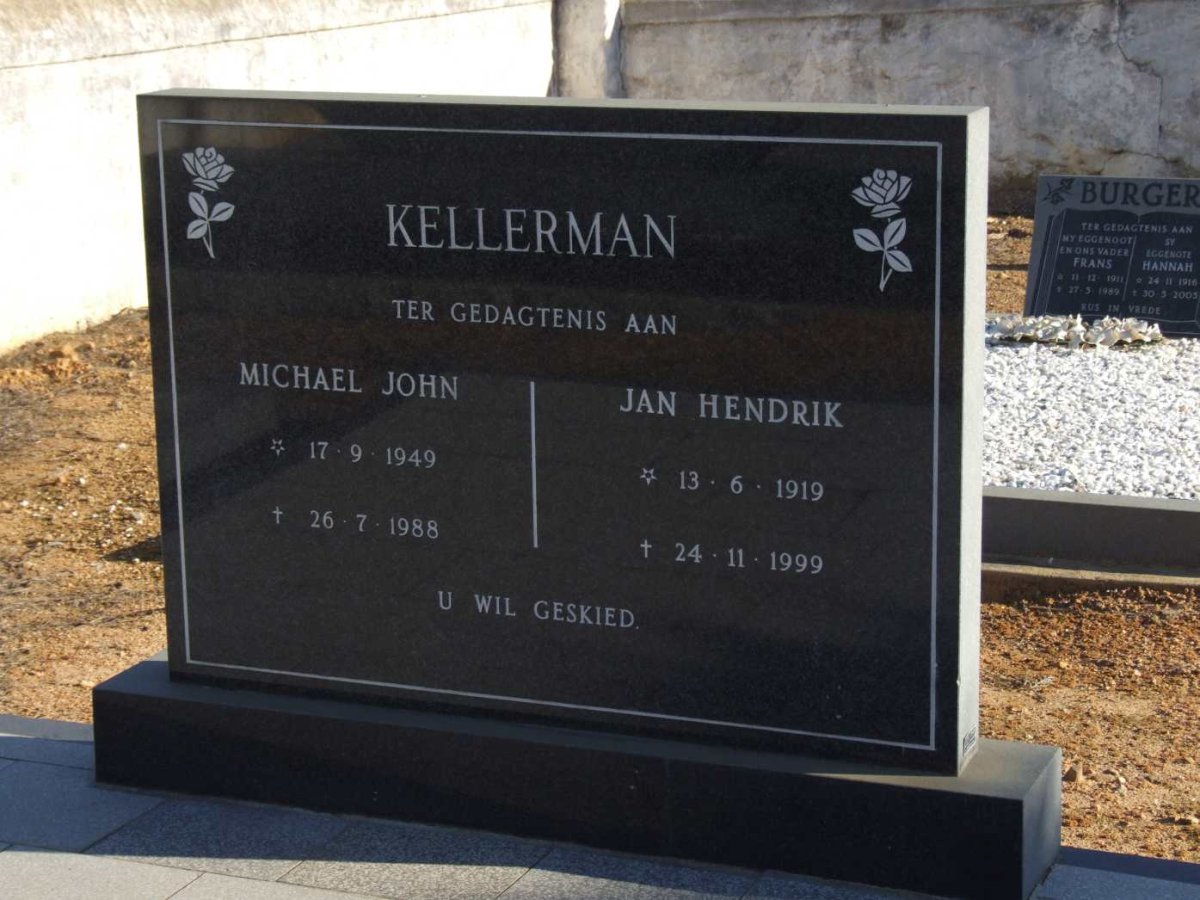 KELLERMAN Jan Hendrik 1919-1999 :: KELLERMAN Michael John 1949-1988