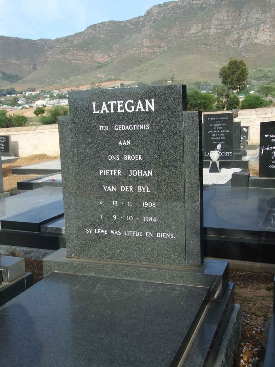 LATEGAN Pieter Johan van der Byl 1908-1984