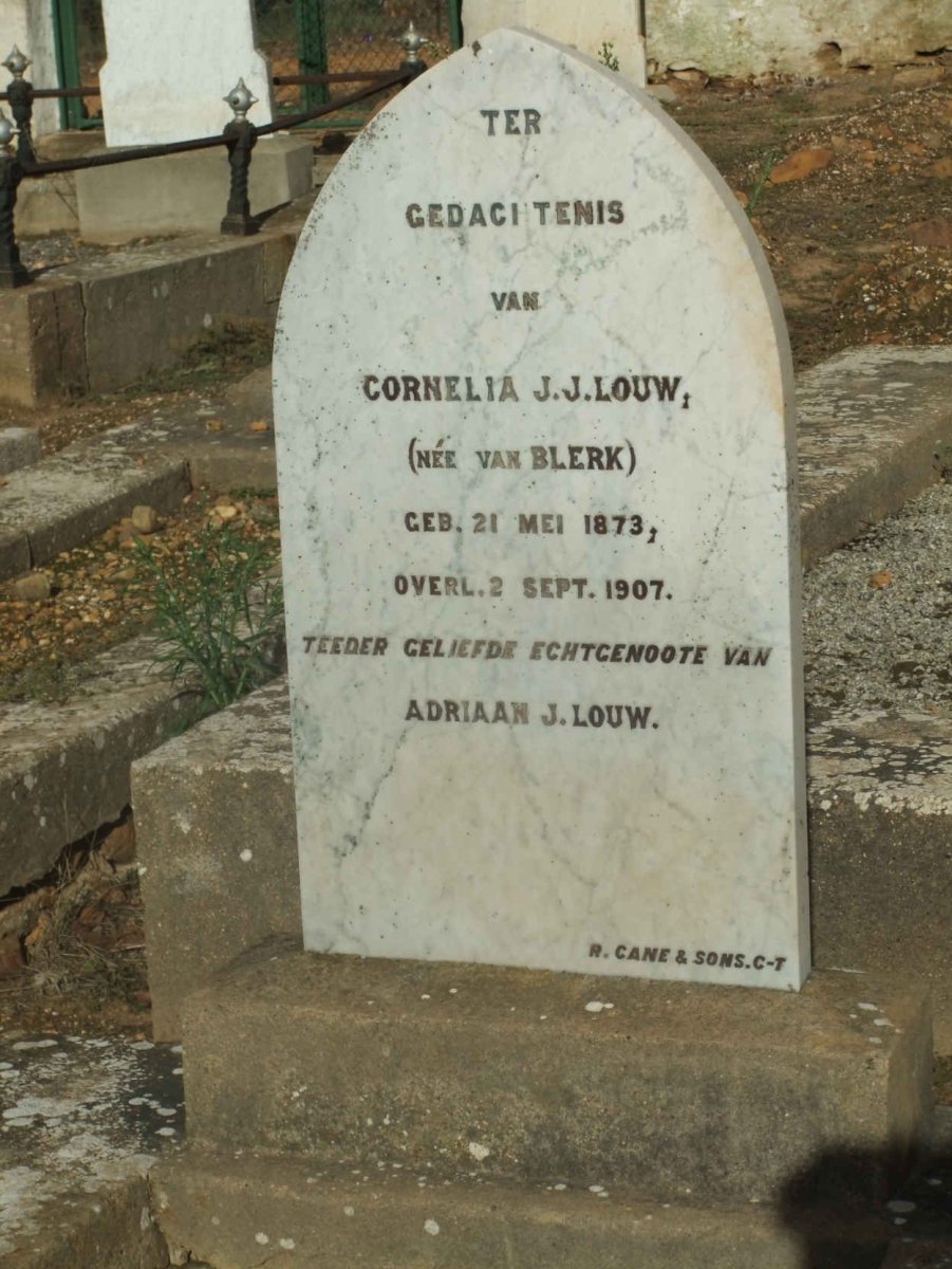 LOUW Cornelia nee VAN BLERK 1873-1907