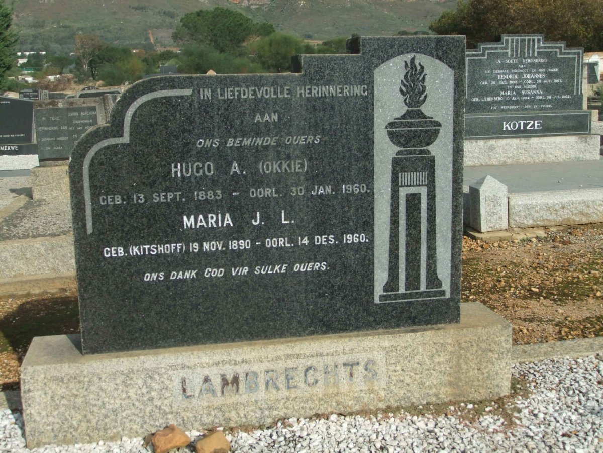 LAMBRECHTS Hugo A. 1883-1960 &amp;  Maria J.L. KITSHOFF 1890-1960