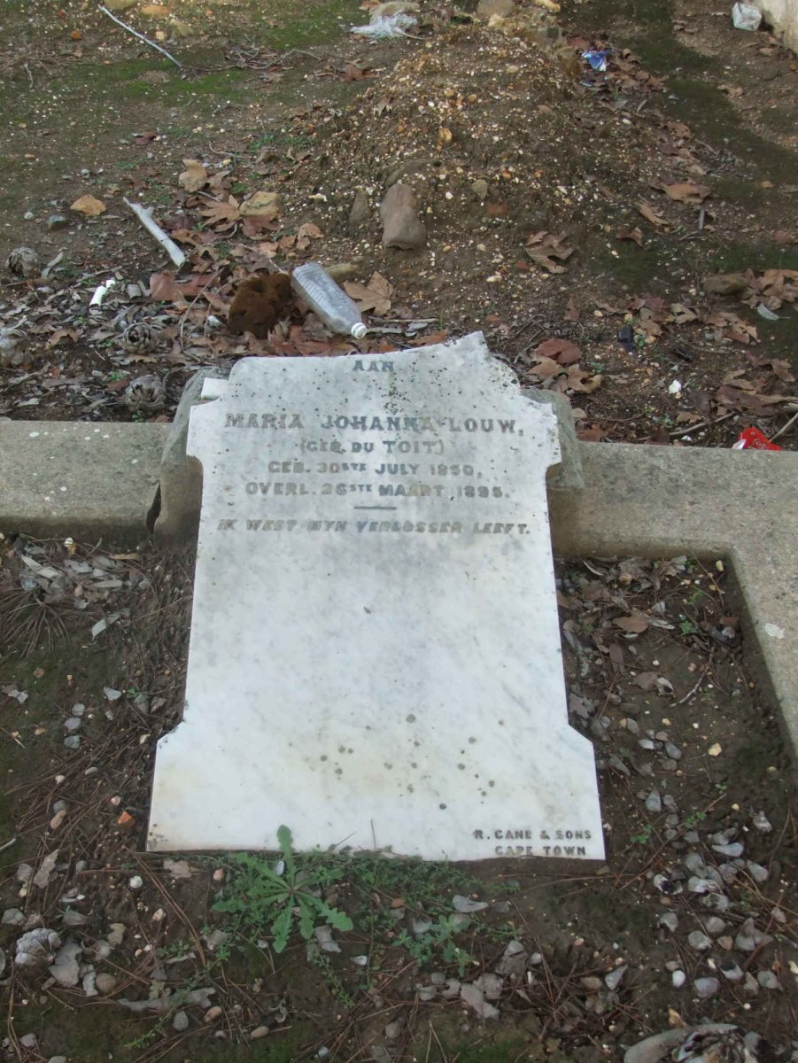 LOUW Maria Johanna nee DU TOIT 1850-1895