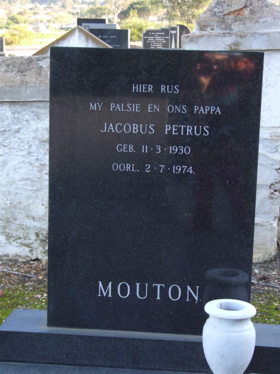 MOUTON Jacobus Petrus 1930-1974