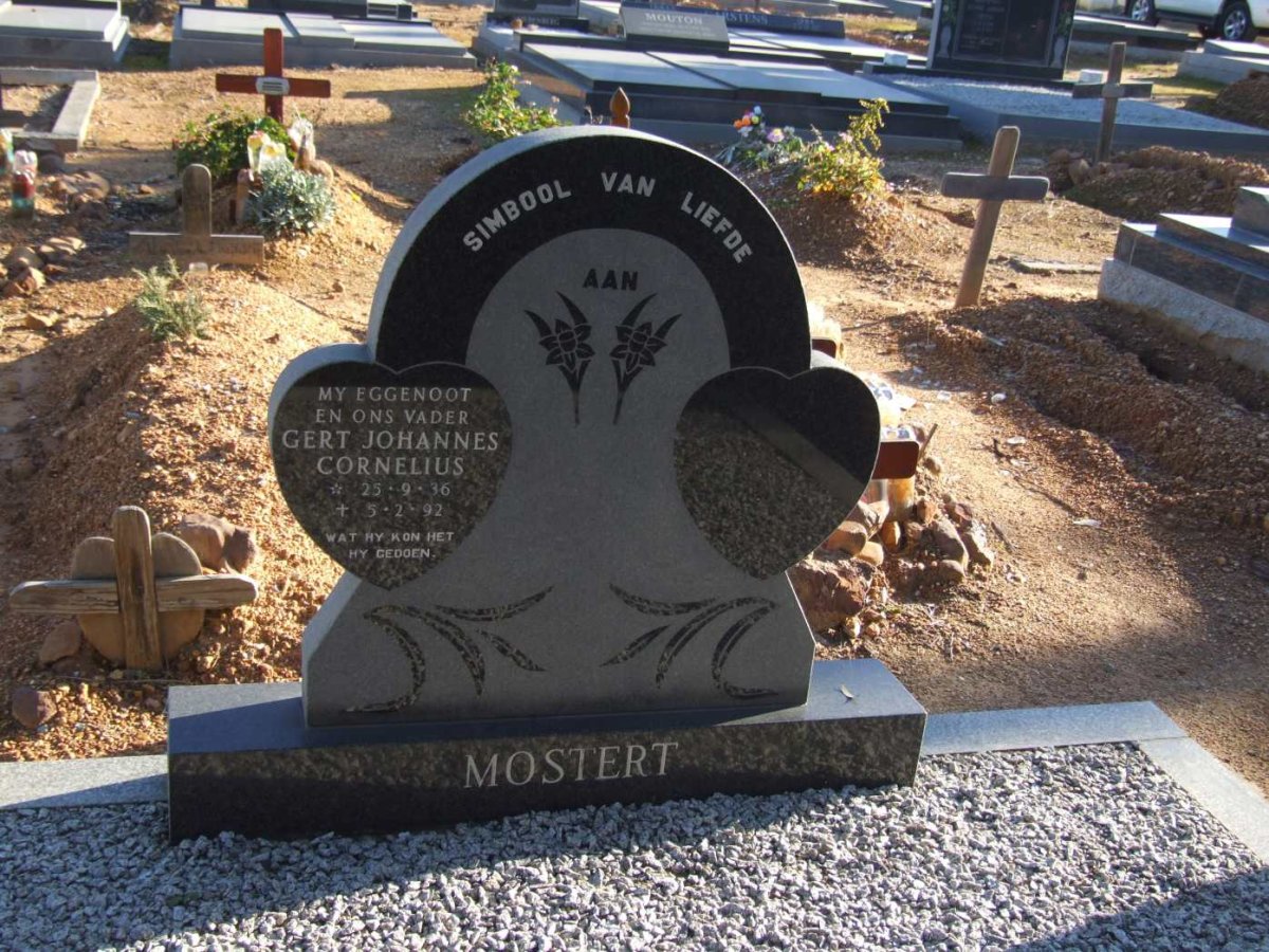 MOSTERT Gert Johannes Cornelius 1936-1992