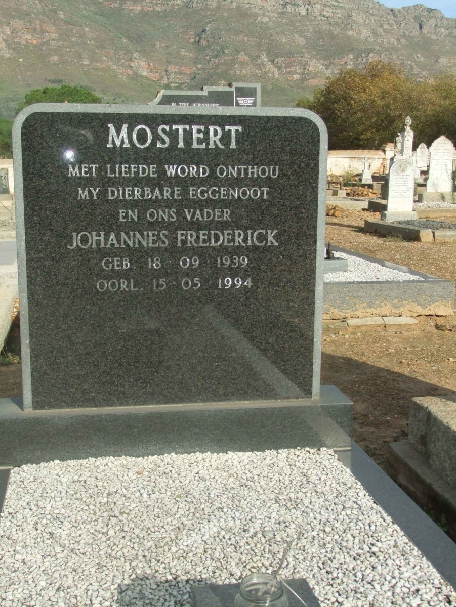 MOSTERT Johannes Frederick 1939-1994