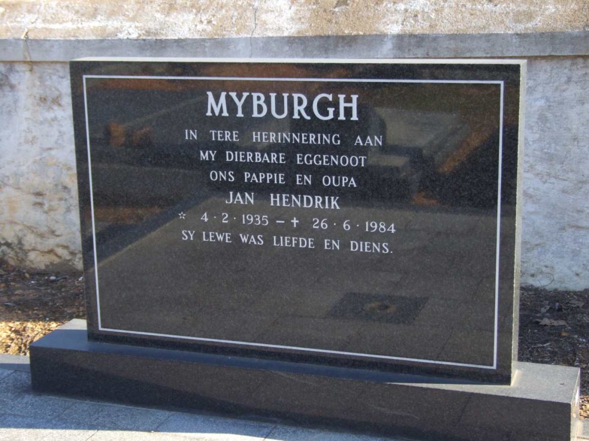 MYBURGH Jan Hendrik 1935-1984