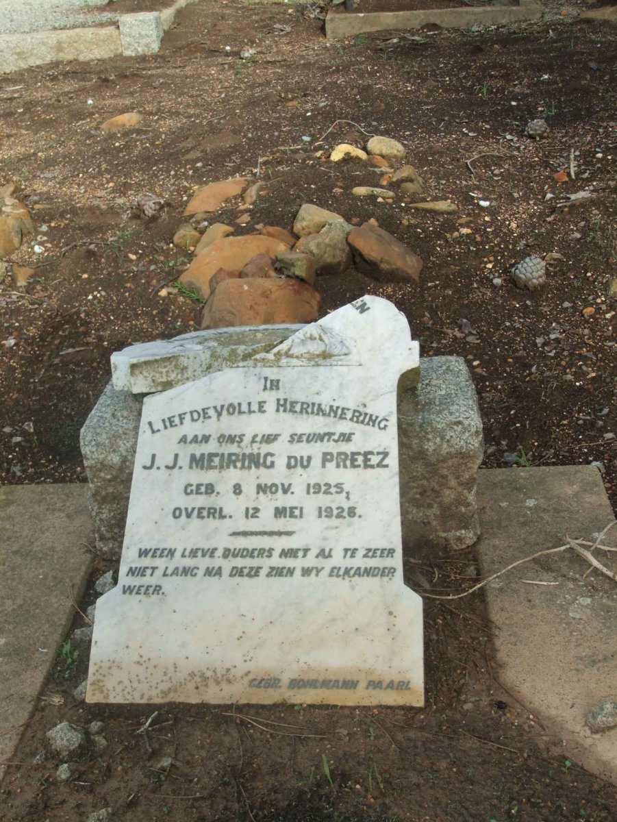 PREEZ J.J. Meiring, du 1925-1926