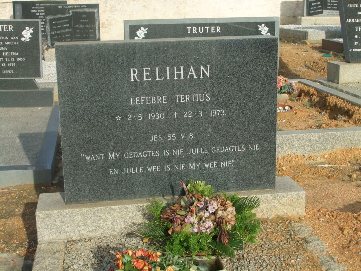 RELIHAN Lefebre Tertius 1930-1973