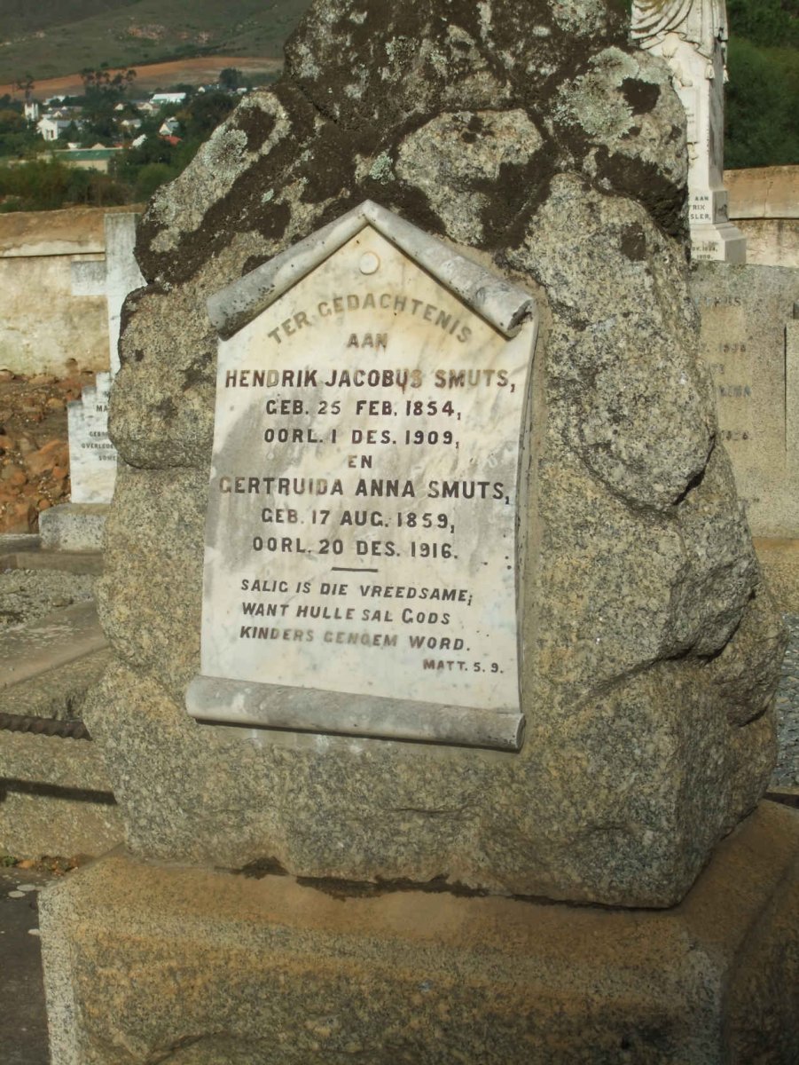 SMUTS Hendrik Jacobus 1854-1909 &amp; Getruida Anna 1859-1916