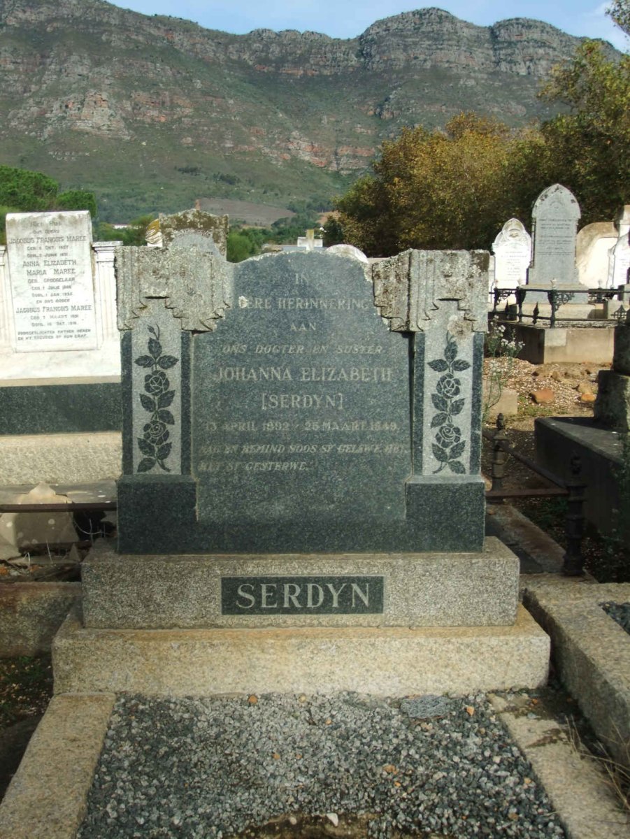 SERDYN Johanna Elizabeth 1892-1949